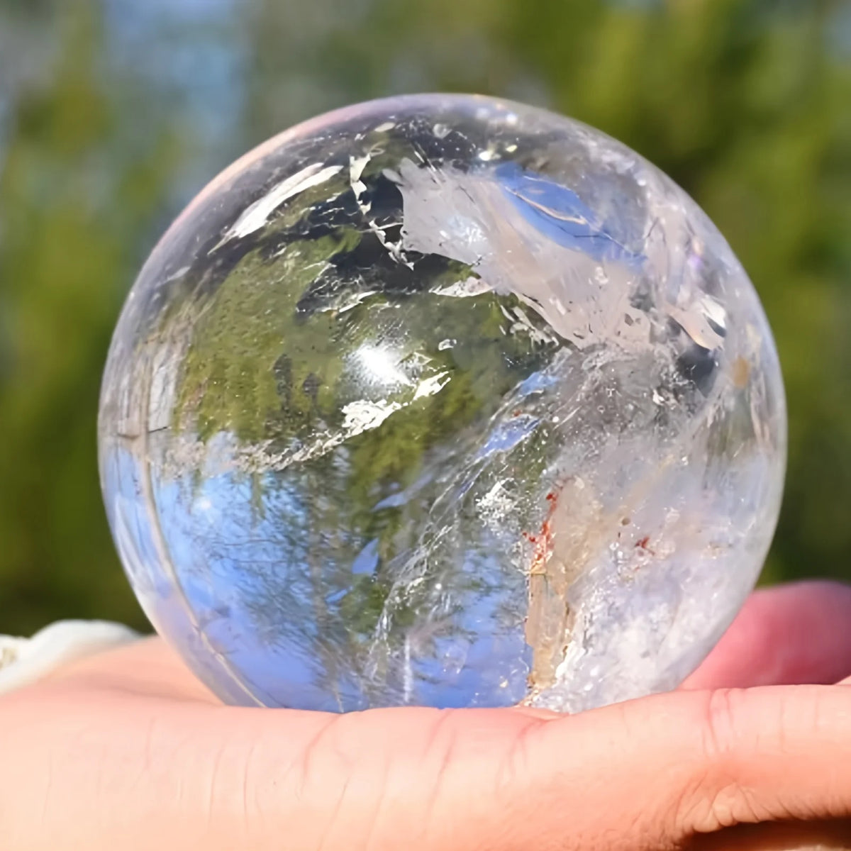 CrystalHola Clear Quartz Crystal Sphere For Home Decor Gifts
