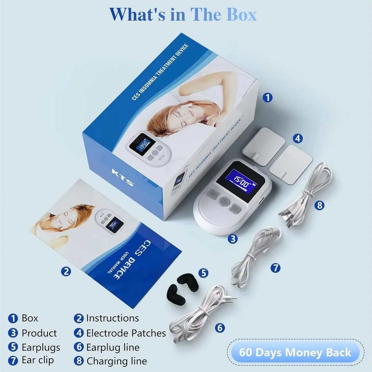 CES Microcurrent Sleep Aid Device for Insomnia Anxiety Relief