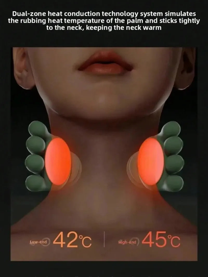 4D Shiatsu Neck Shoulder Massager Wireless Heat Finger Massage Technology