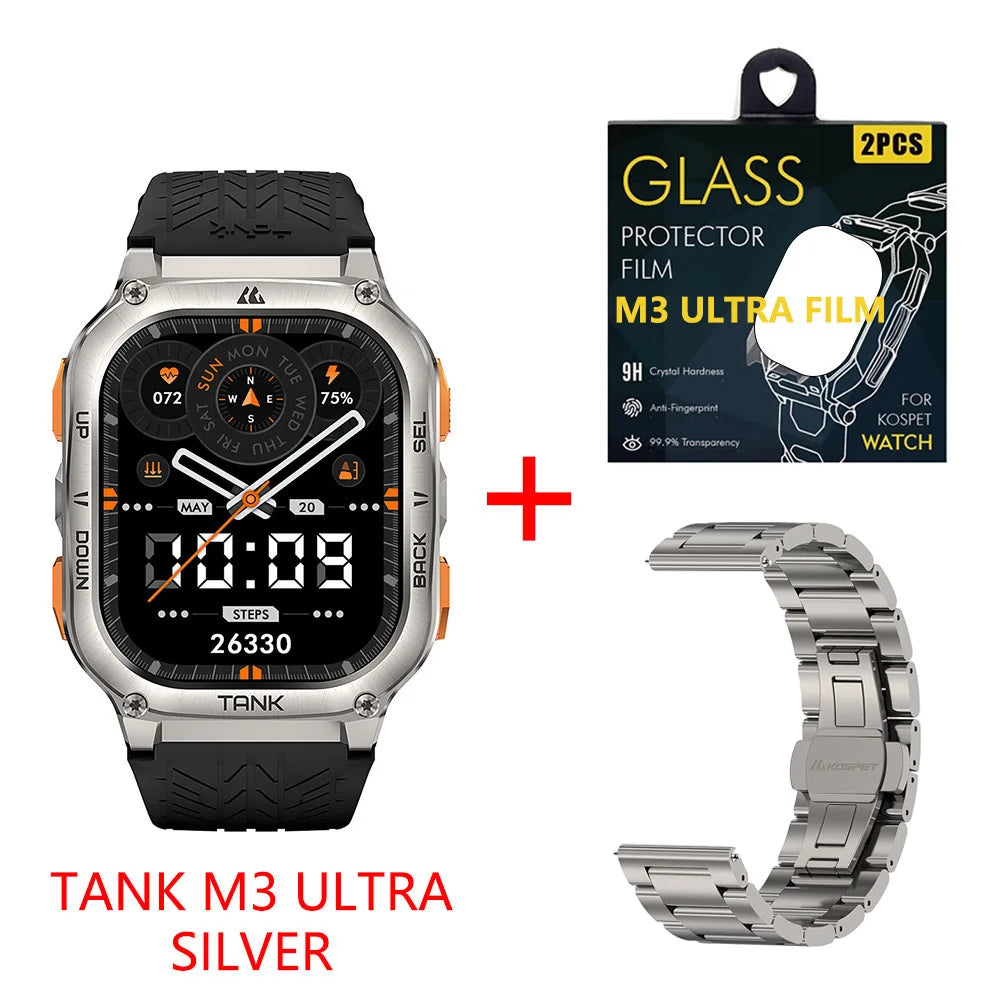 KOSPET TANK M3 Ultra GPS Smartwatch With Health Monitoring