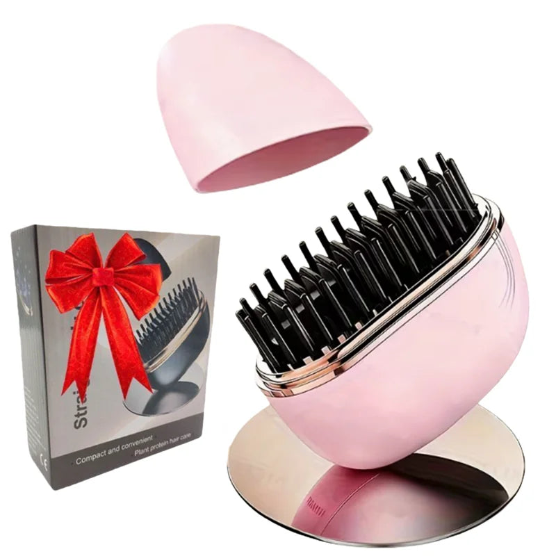 Zimir Mini Rechargeable 3 Speed Portable Hair Straightener Brush