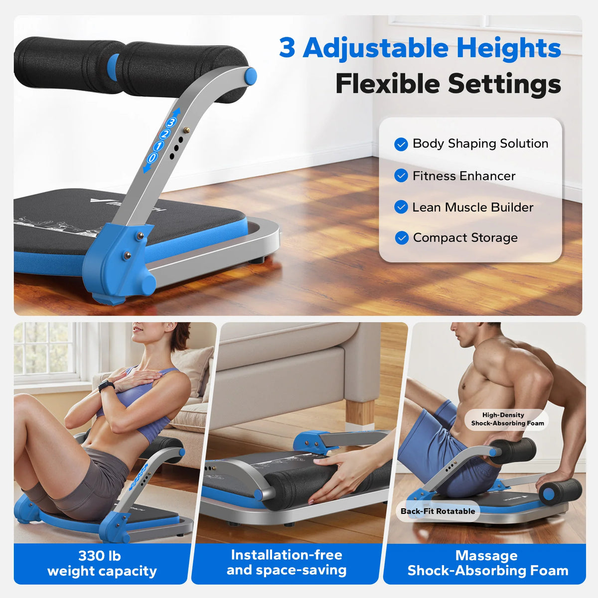 Merach Automatic Rebound Abdominal Crunch Machine For Home Fitness