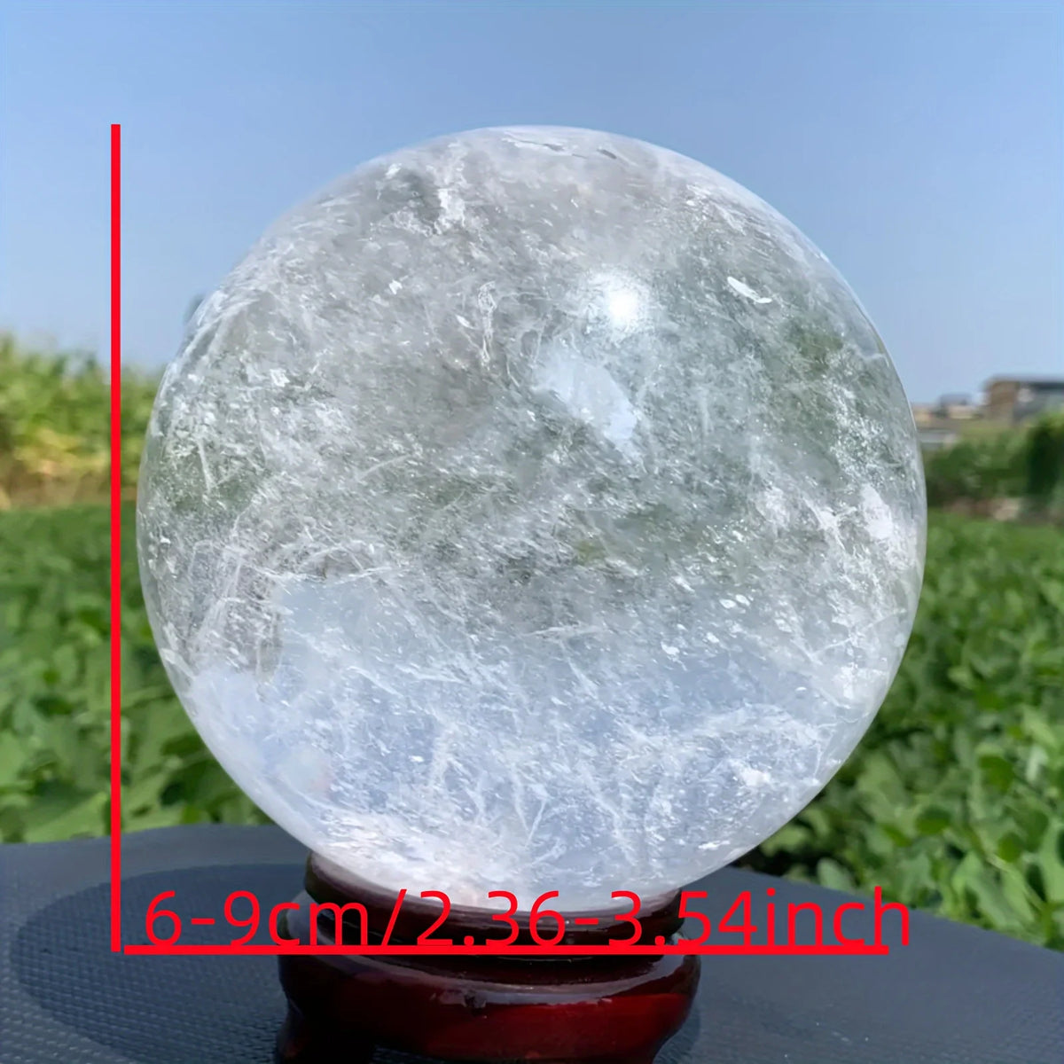 CrystalHola Clear Quartz Crystal Sphere For Home Decor Gifts