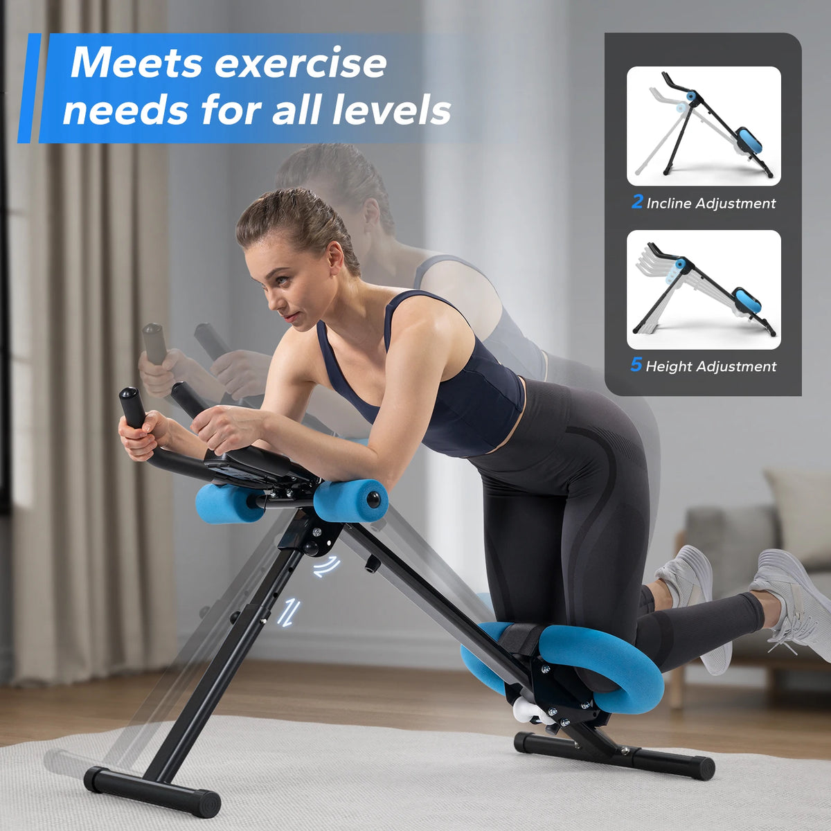Merach Foldable Abdominal Exercise Machine With Knee Support