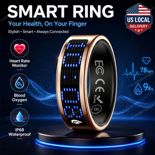 Ola Esporte Smart Ring LED Display Heart Rate Blood Oxygen