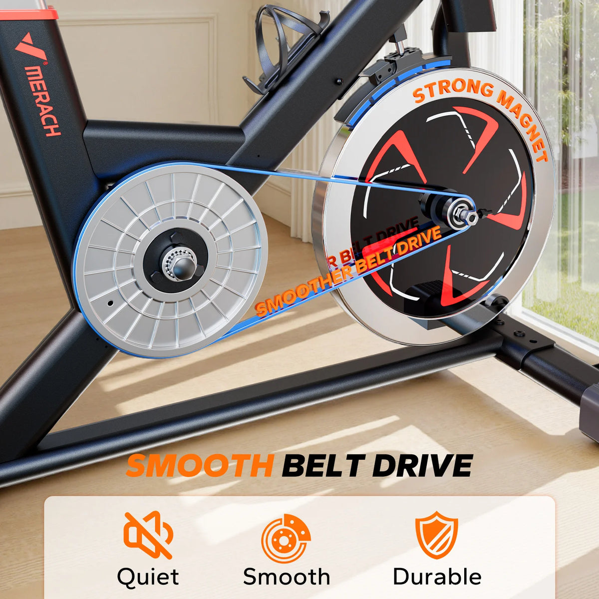 MERACH S38 Indoor Cycling Bike With Magnetic Resistance for Home Fitness