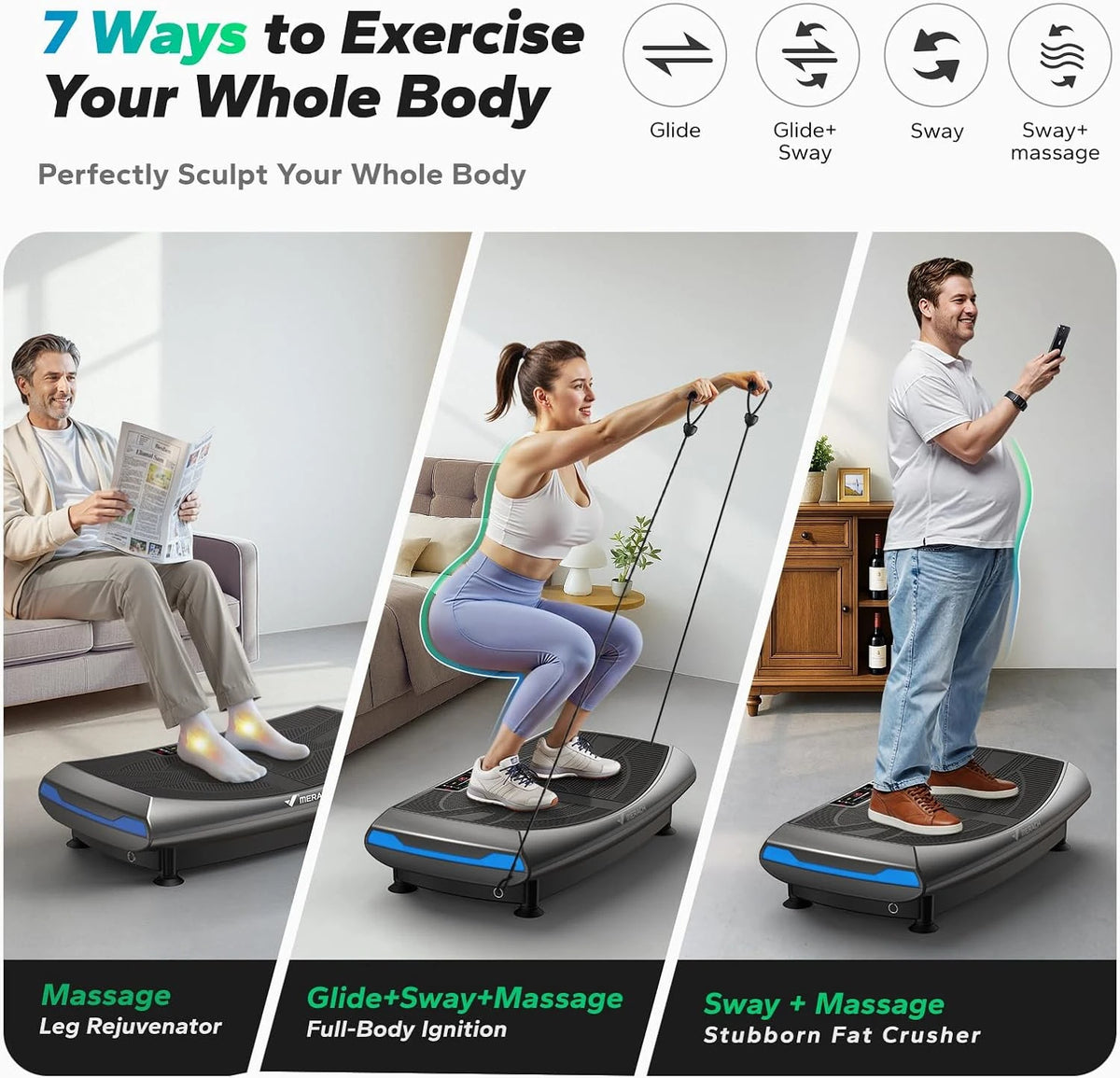 Merach Vibration Plate Exercise Machine For Full Body Workouts