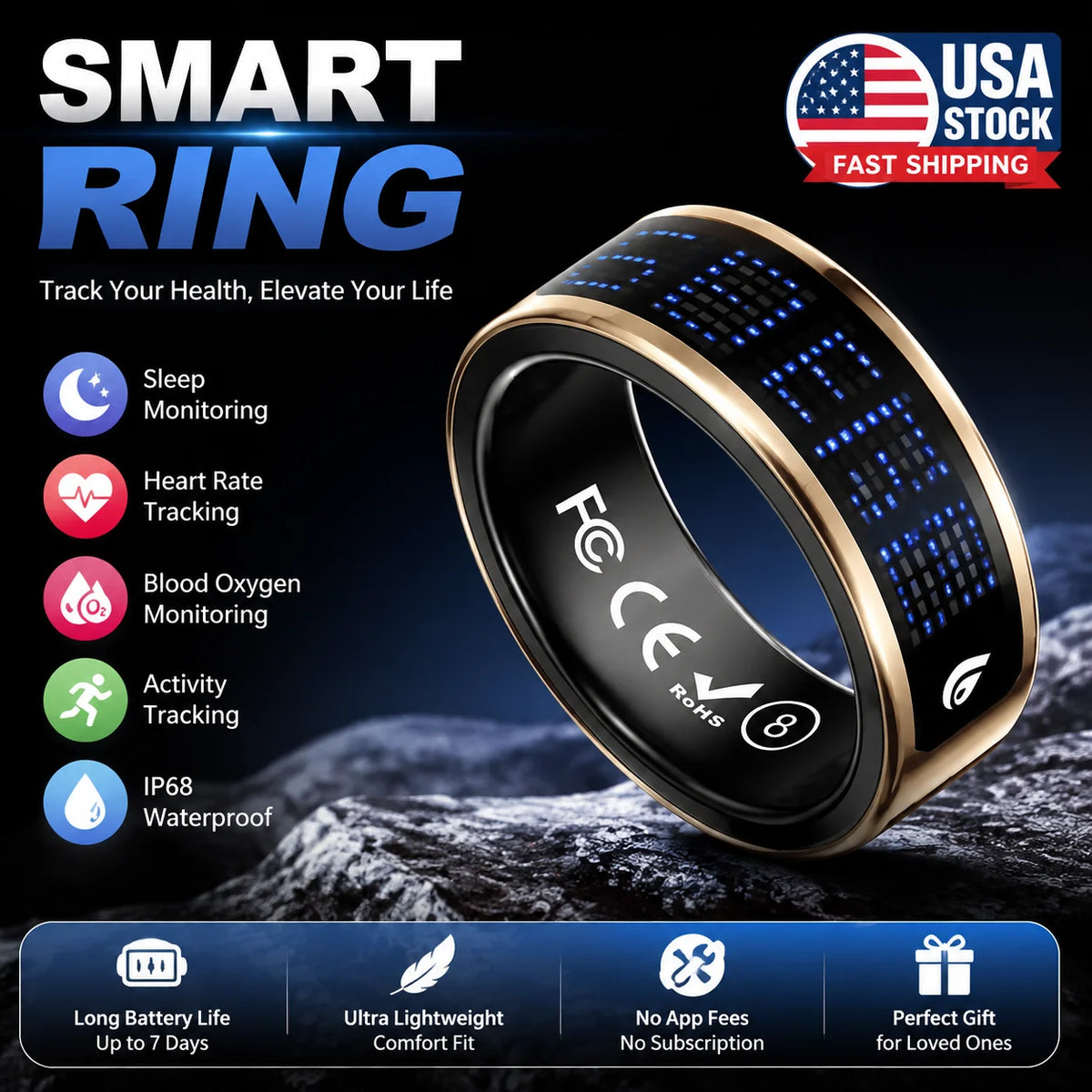 Ola Esporte Smart Ring With Heart Rate And Sleep Tracking