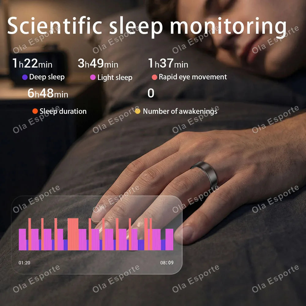 Ola Esporte Smart Ring Health Tracker Heart Rate And Sleep Monitoring