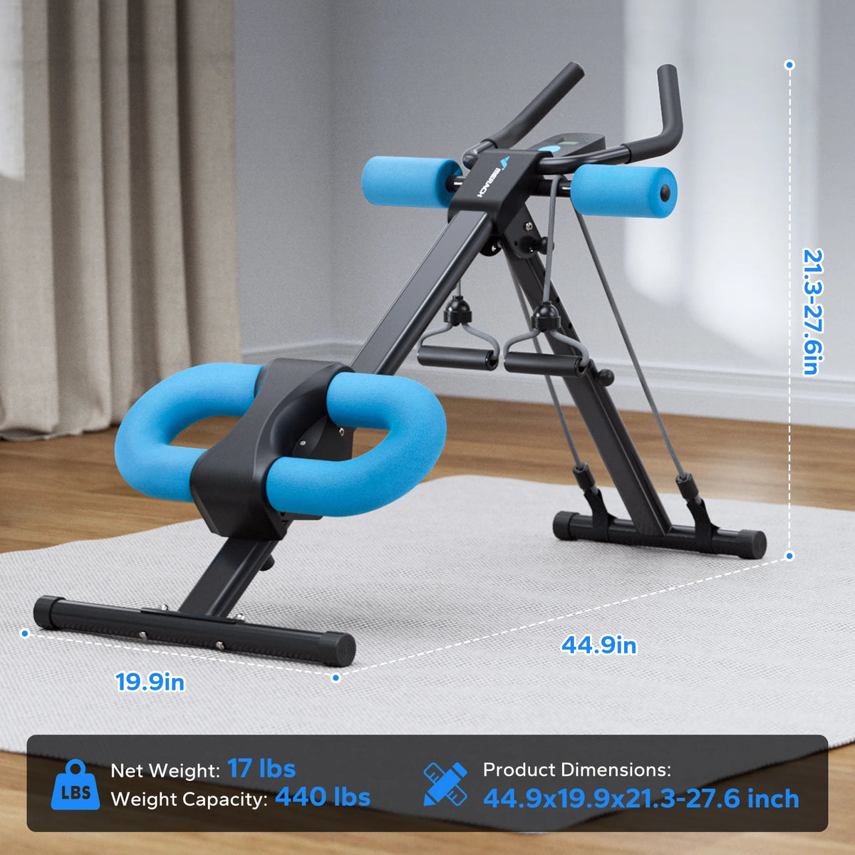 Merach Foldable Abdominal Exercise Machine With Knee Support