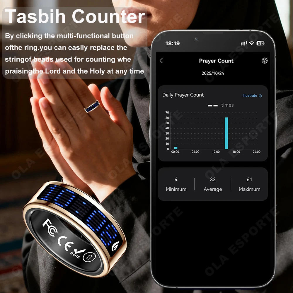 Ola Esporte Smart Ring With Heart Rate And Sleep Tracking