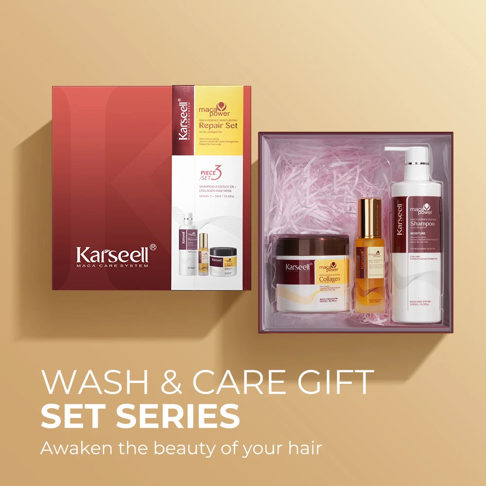 Karseell Collagen Argan Oil Hair Mask Shampoo Repair Set
