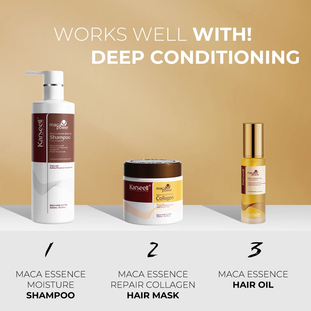 Karseell Collagen Argan Oil Hair Mask Shampoo Repair Set