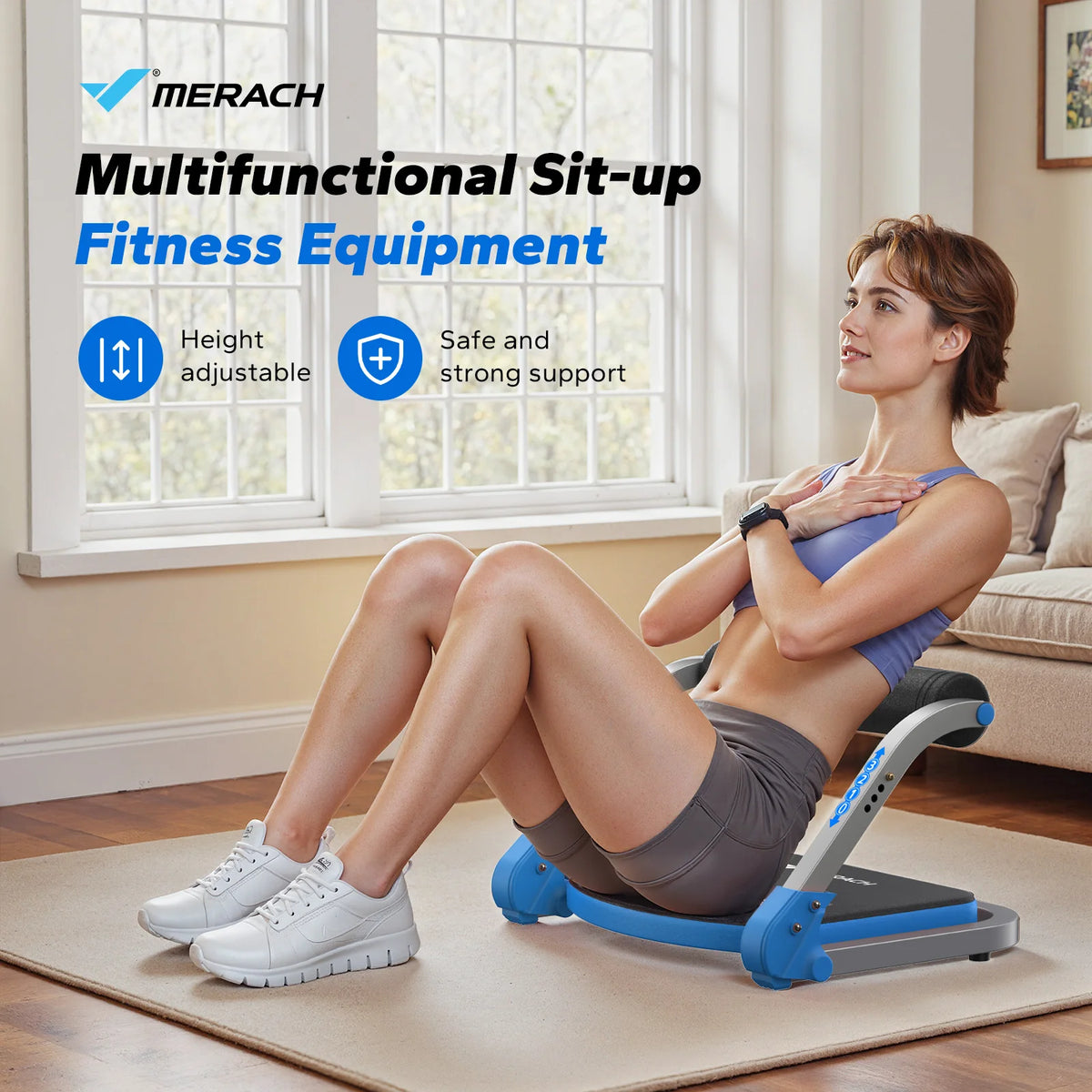 Merach Automatic Rebound Abdominal Crunch Machine For Home Fitness