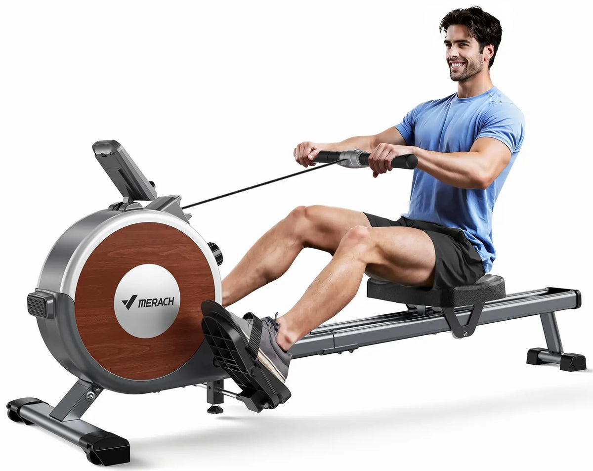 MERACH Magnetic Rowing Machine With Quiet Resistance And Bluetooth