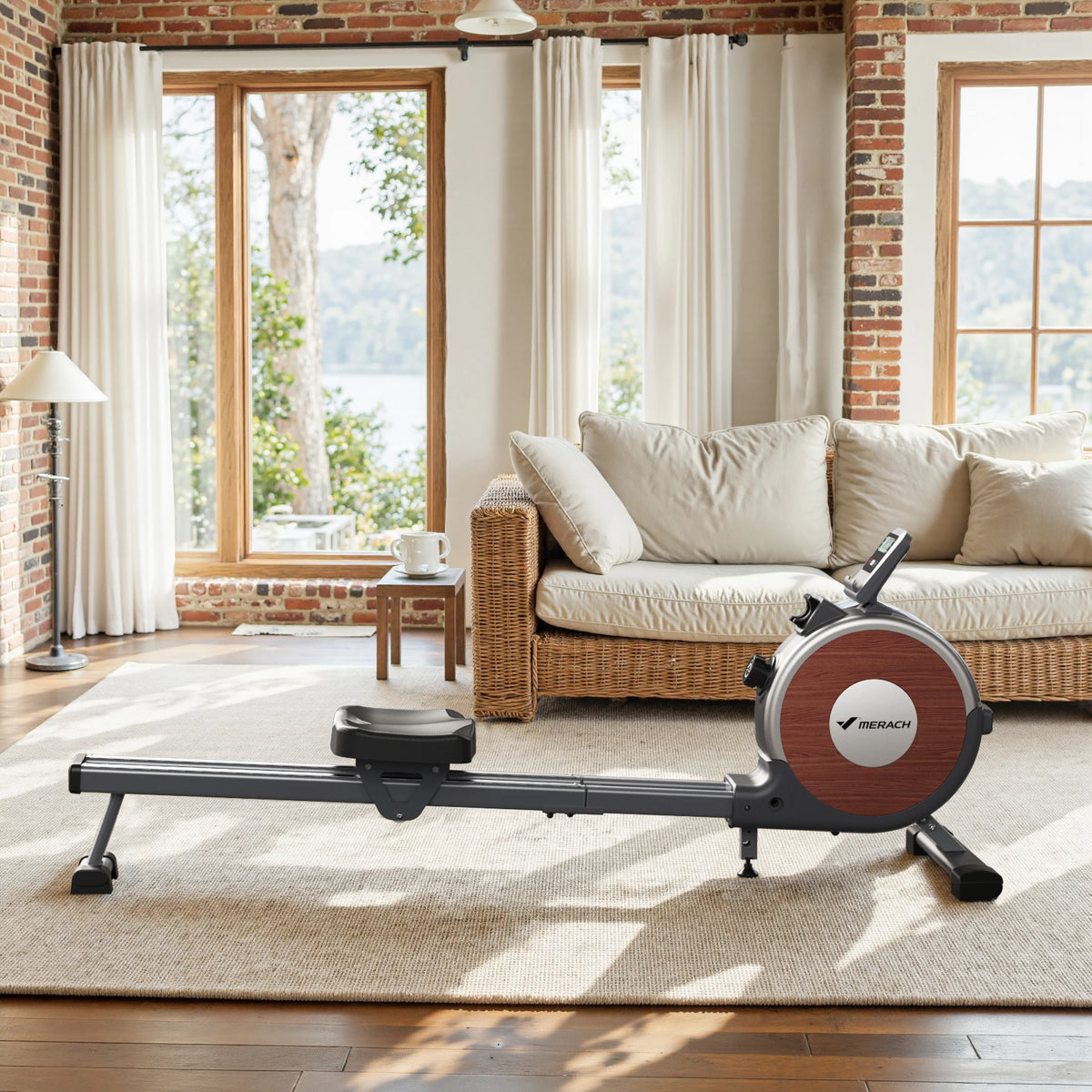 MERACH Magnetic Rowing Machine With Quiet Resistance And Bluetooth