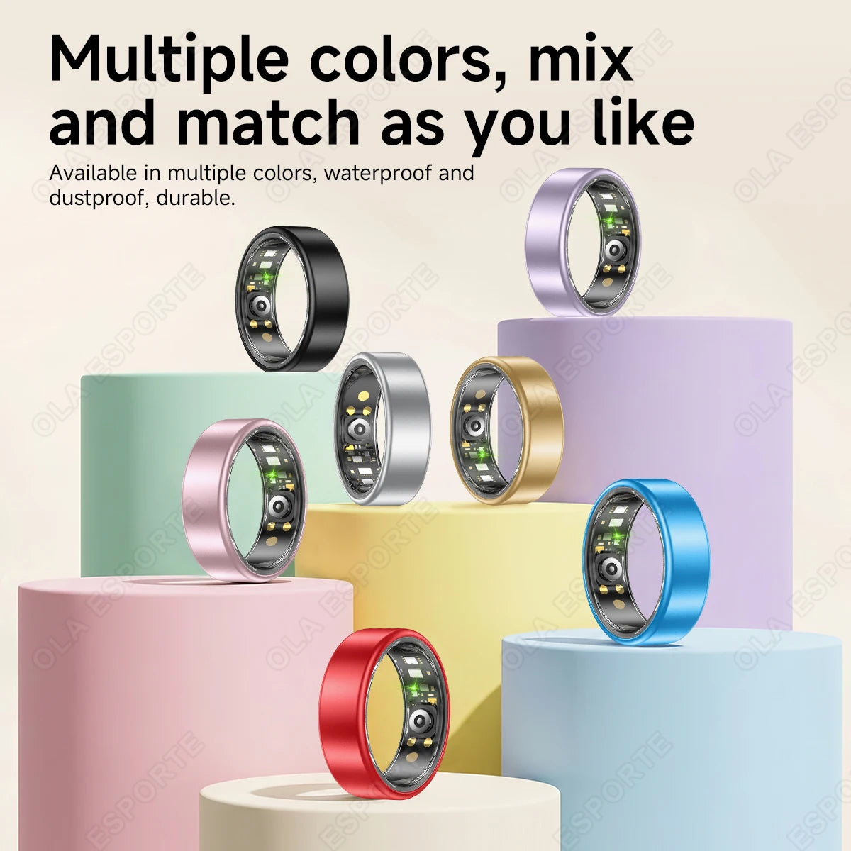 Ola Esporte Smart Ring Health Tracker Heart Rate And Sleep Monitoring