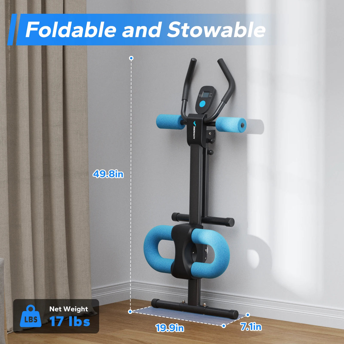 Merach Foldable Abdominal Exercise Machine With Knee Support