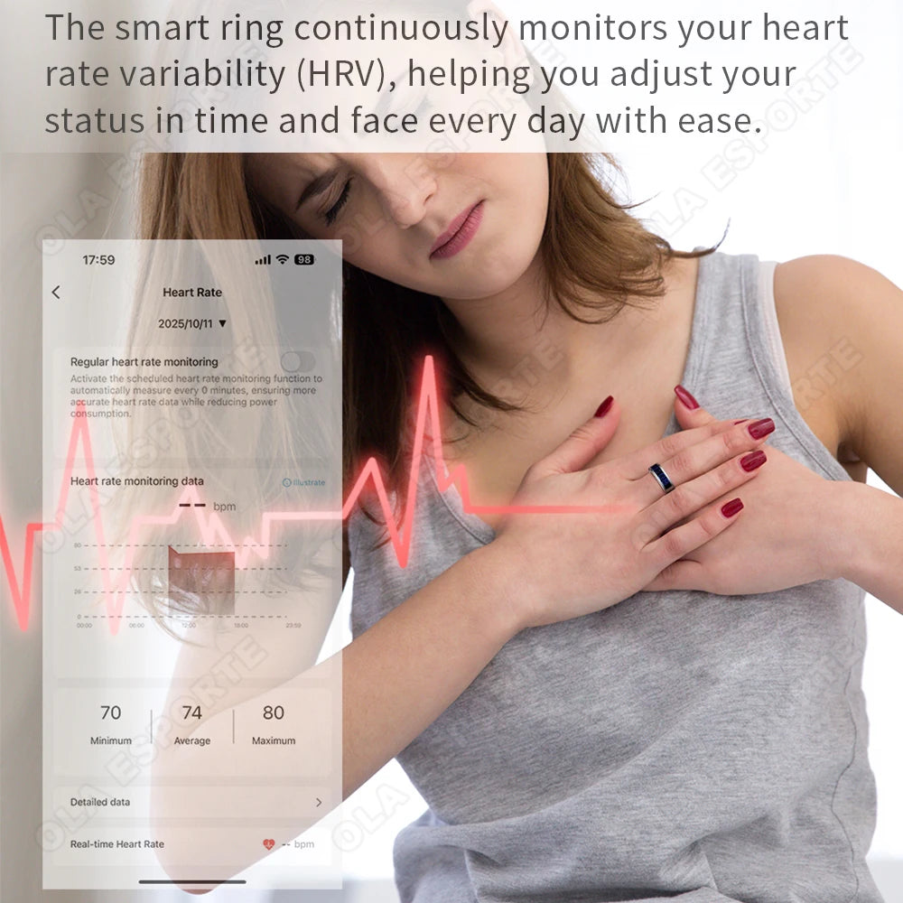 Ola Esporte Smart Ring With Heart Rate And Sleep Tracking