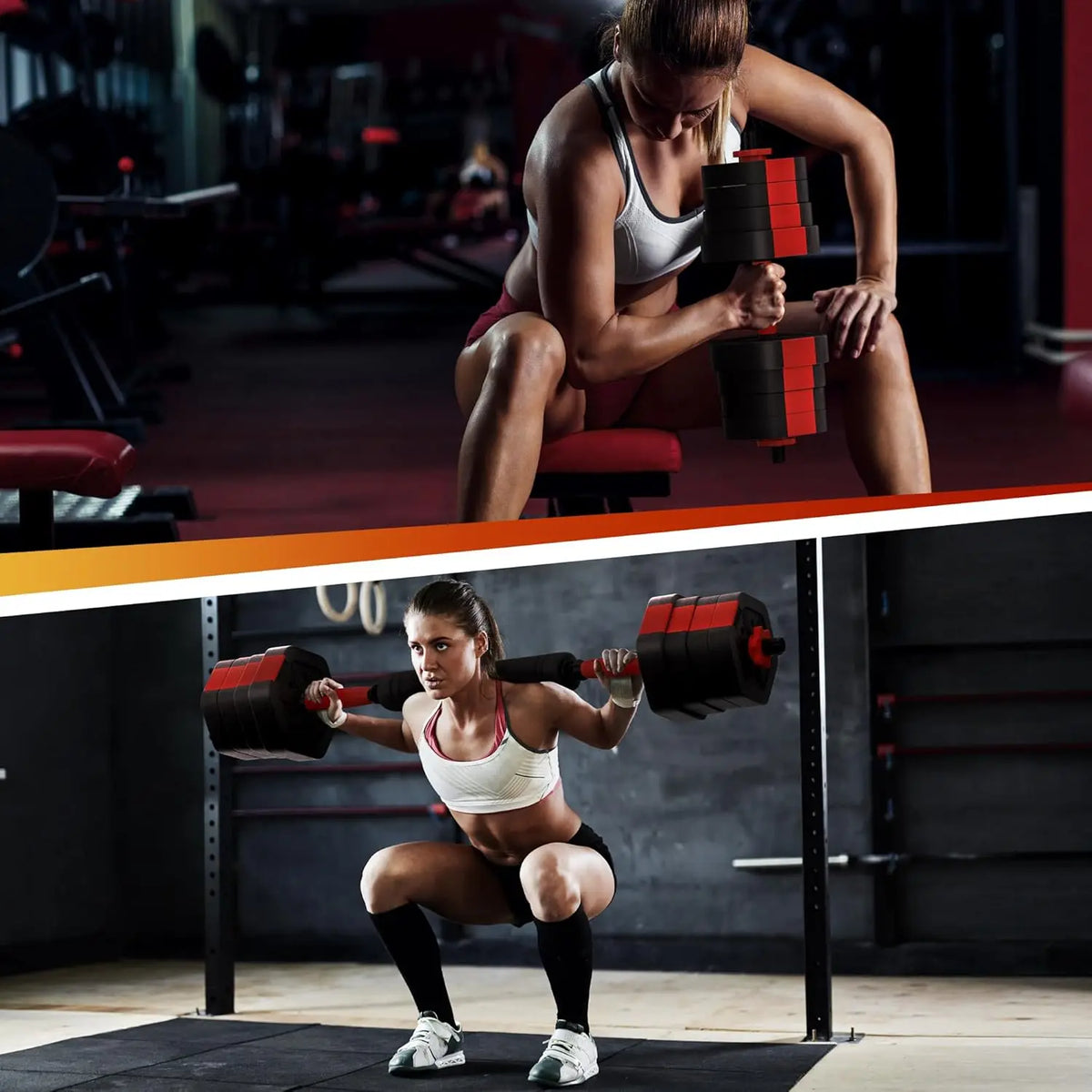 Adjustable Convertible Dumbbell Barbell Set For Home Strength Training