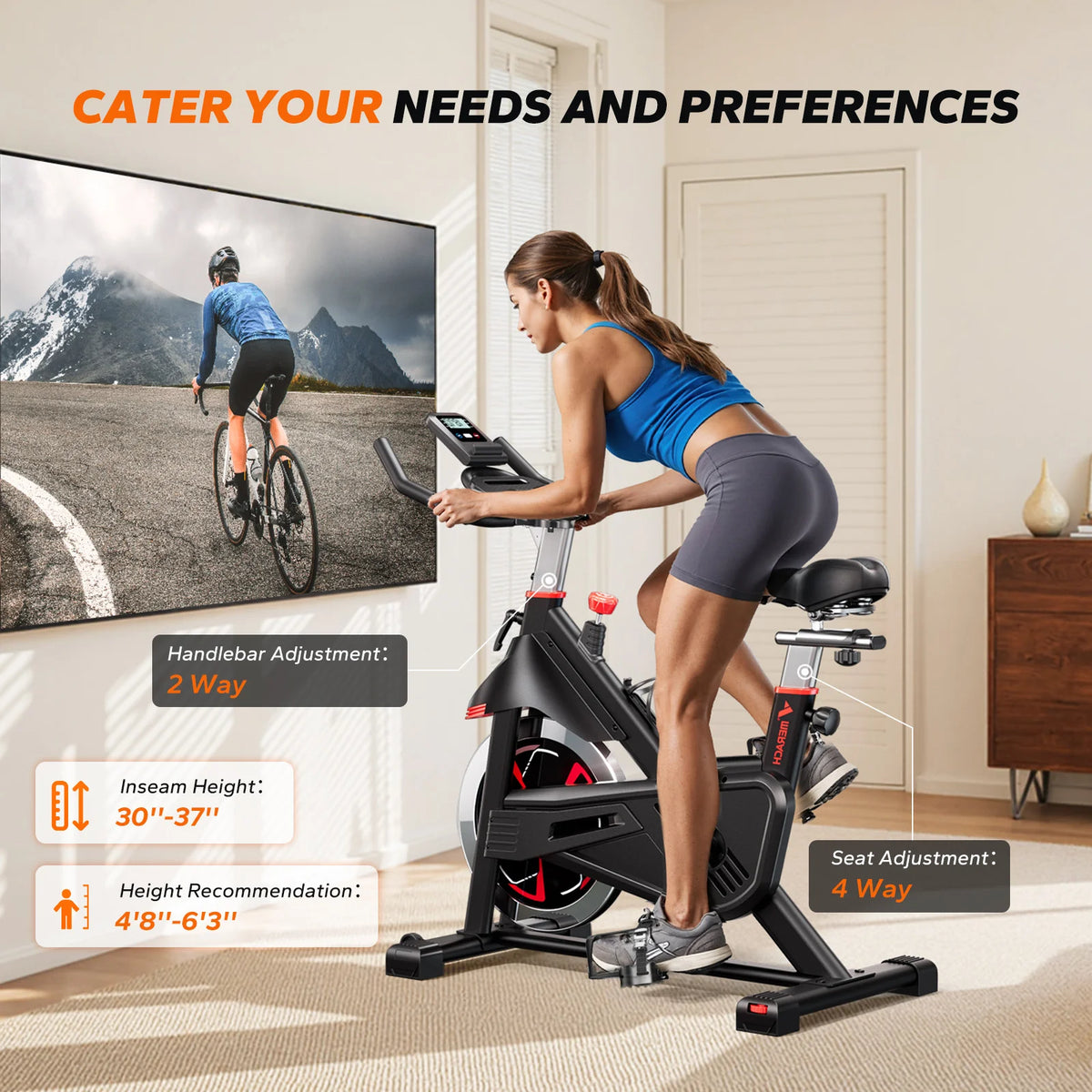 MERACH S38 Indoor Cycling Bike With Magnetic Resistance for Home Fitness