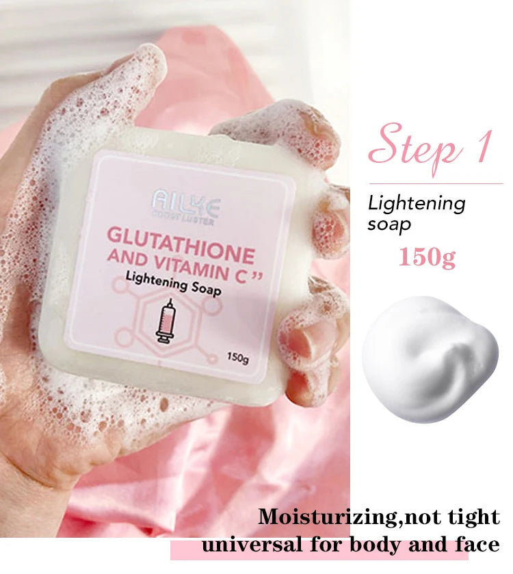 AILKE Whitening Skin Care Set Glutathione Vitamin C Brightening Moisturizing