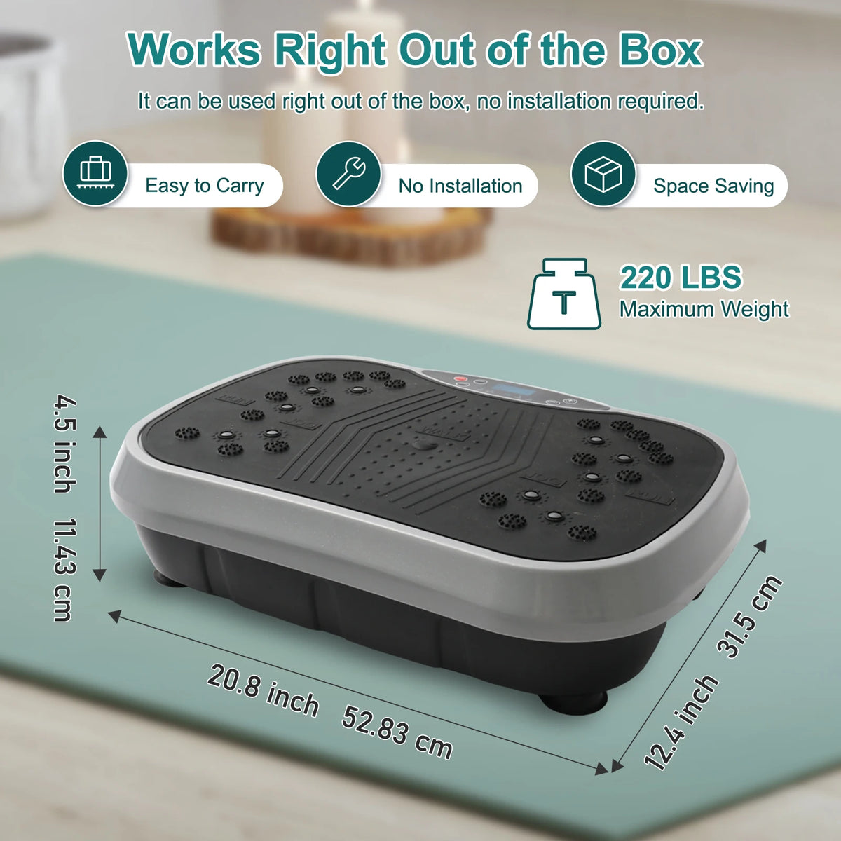 Portable Whole Body Vibration Plate Exercise Machine For Home Gym