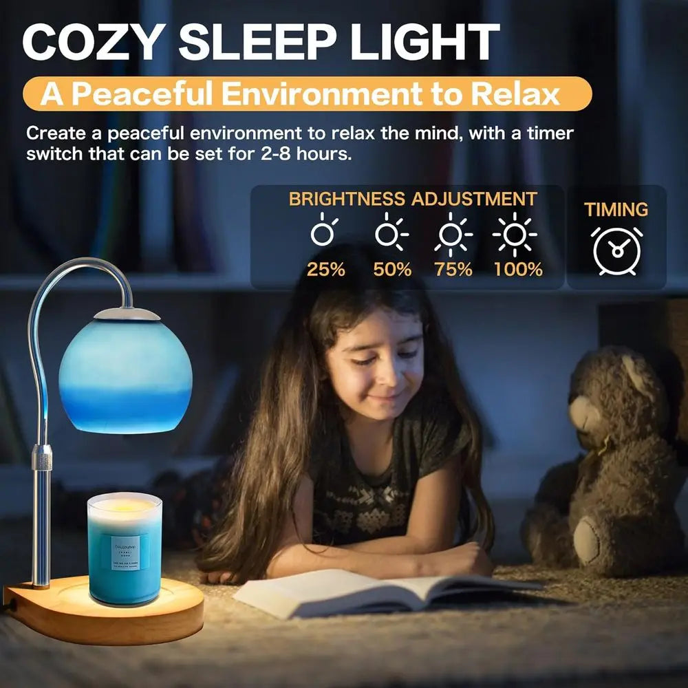 Candle Warmer Lamp With Timer And Adjustable Dimmable Light