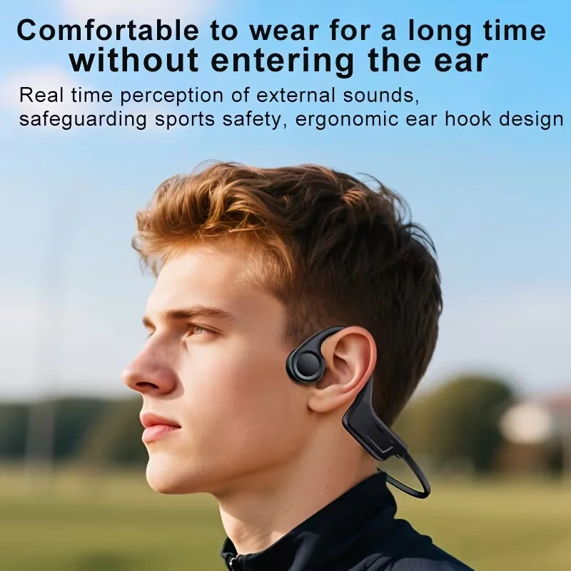 Wireless Bone Conduction Headphones With Mic And Type C Charge