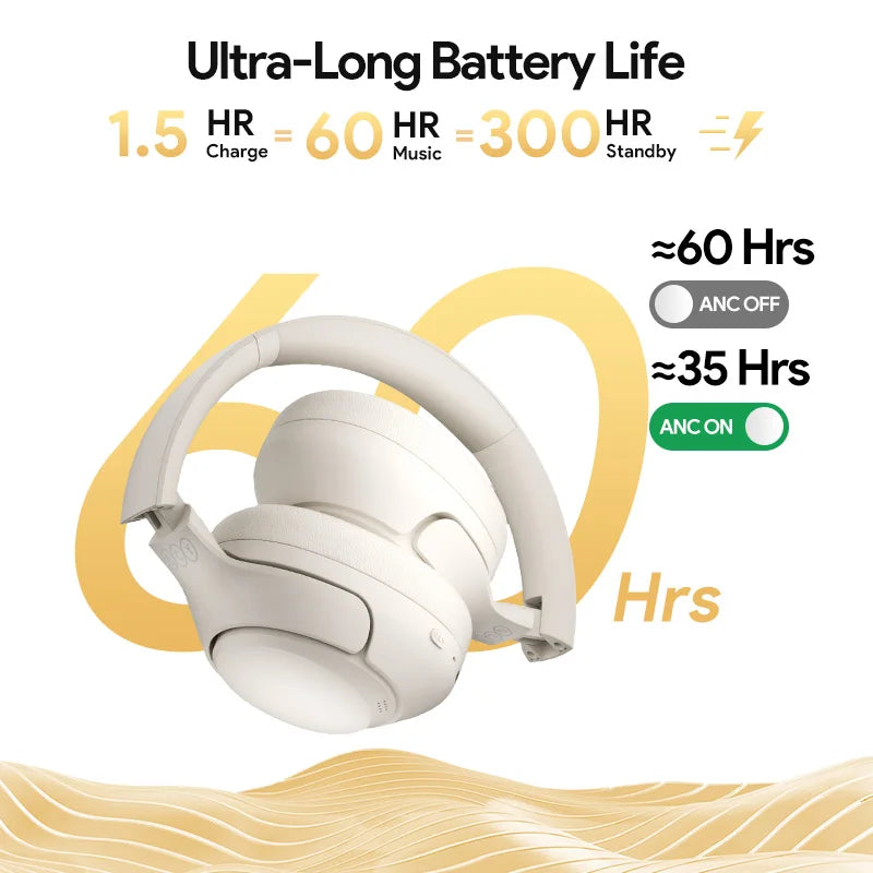 QCY H3 Wireless Headphones With Hybrid Active Noise Cancellation