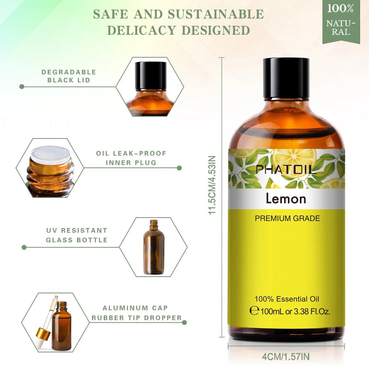 PHATOIL Pure Natural Essential Oil For Aromatherapy And Skin Care