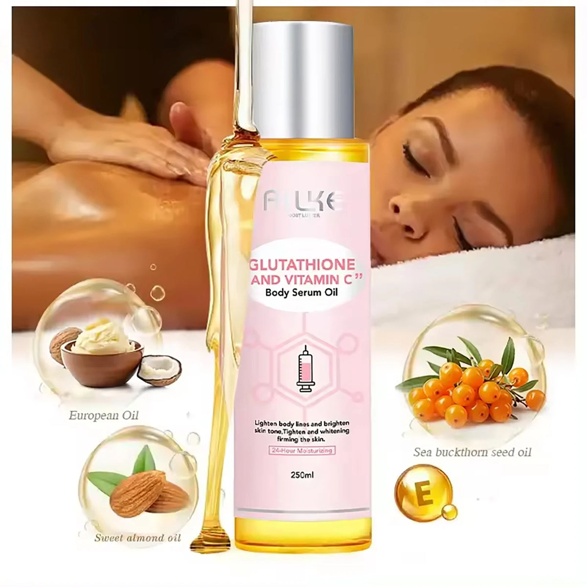 AILKE Whitening Skin Care Set Glutathione Vitamin C Brightening Moisturizing