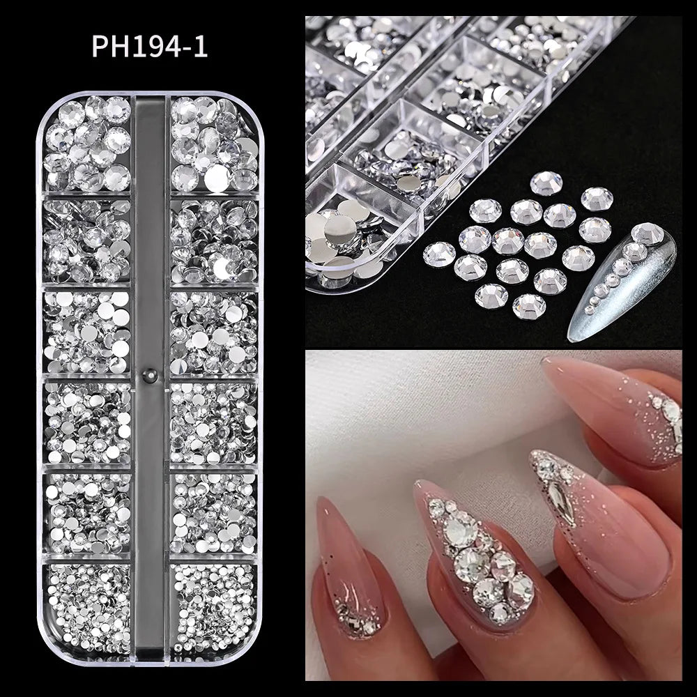 AB Crystal Nail Art Rhinestones Kit With Decoration Tools