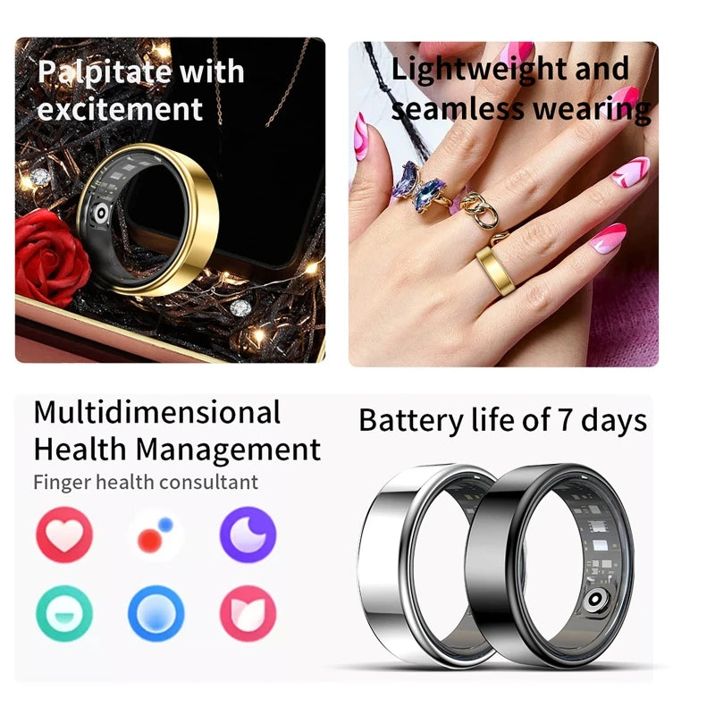 R09 Smart Ring Health Monitor With Heart Rate Tracking