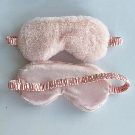 Comfortable Soft Plush Sleeping Eye Mask For Light Blocking