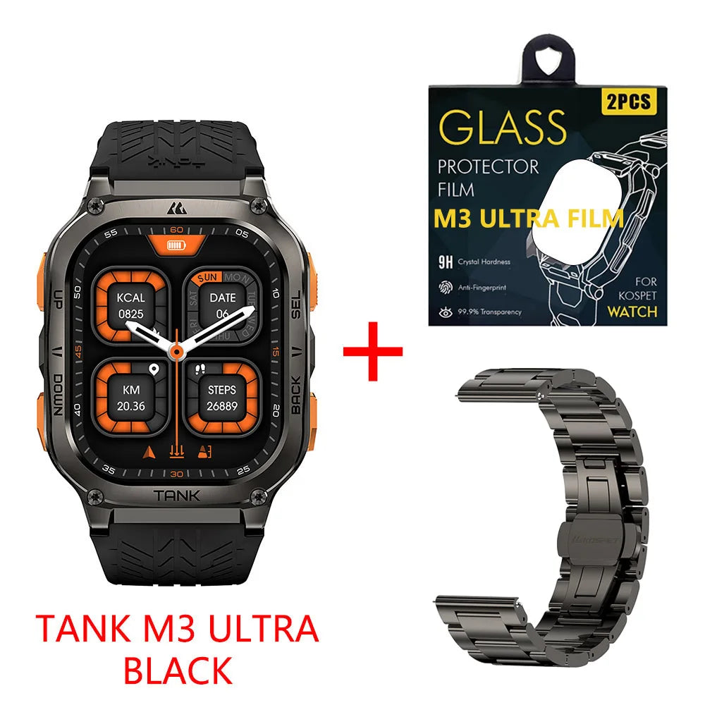 KOSPET TANK M3 Ultra GPS Smartwatch With Health Monitoring
