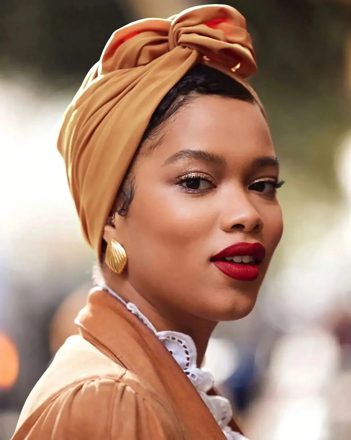 Vintage Soft Cotton Turban Head Wrap Scarf For Women