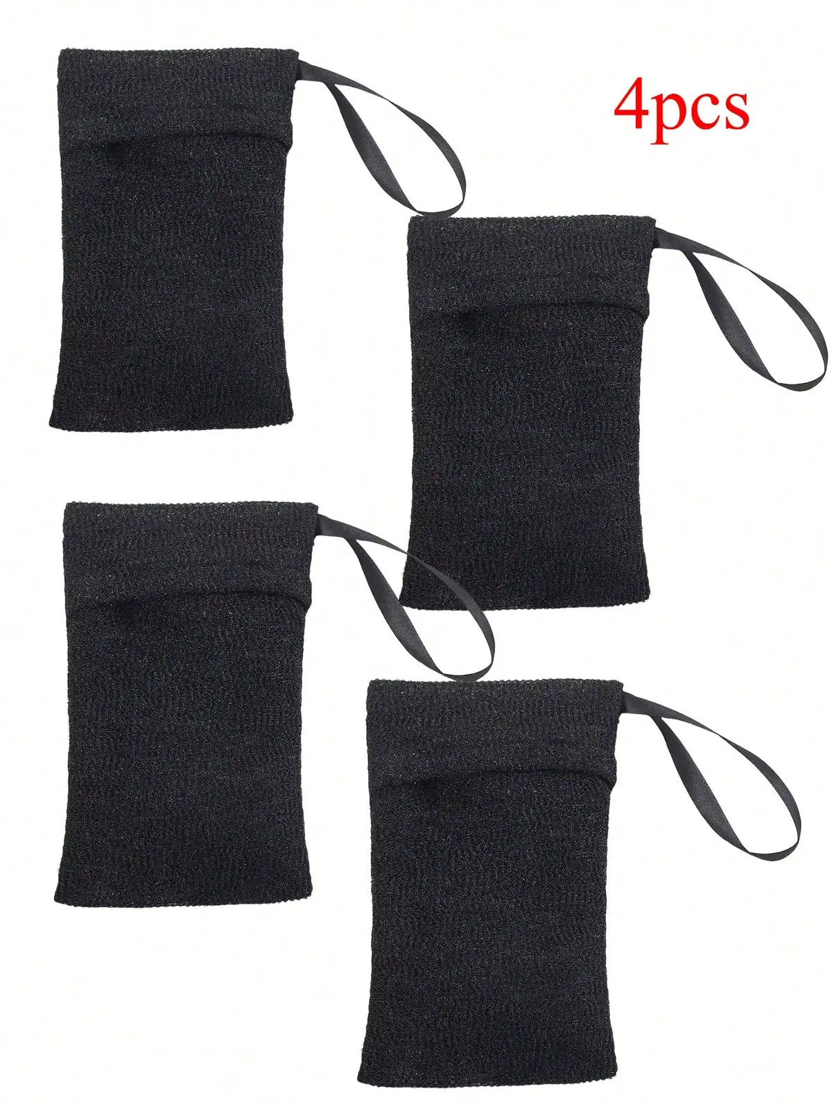 Exfoliating Mesh Soap Saver Bags With Hanging Cord And Net