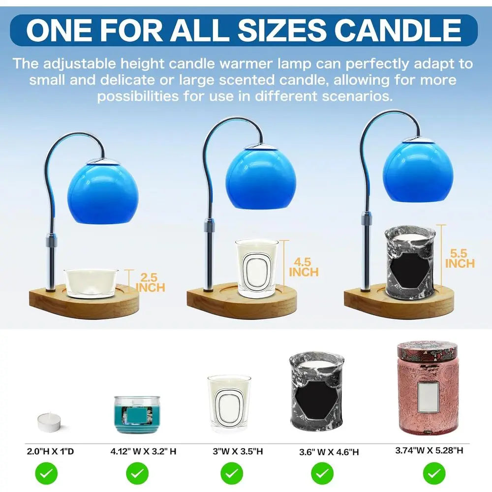 Candle Warmer Lamp With Timer And Adjustable Dimmable Light