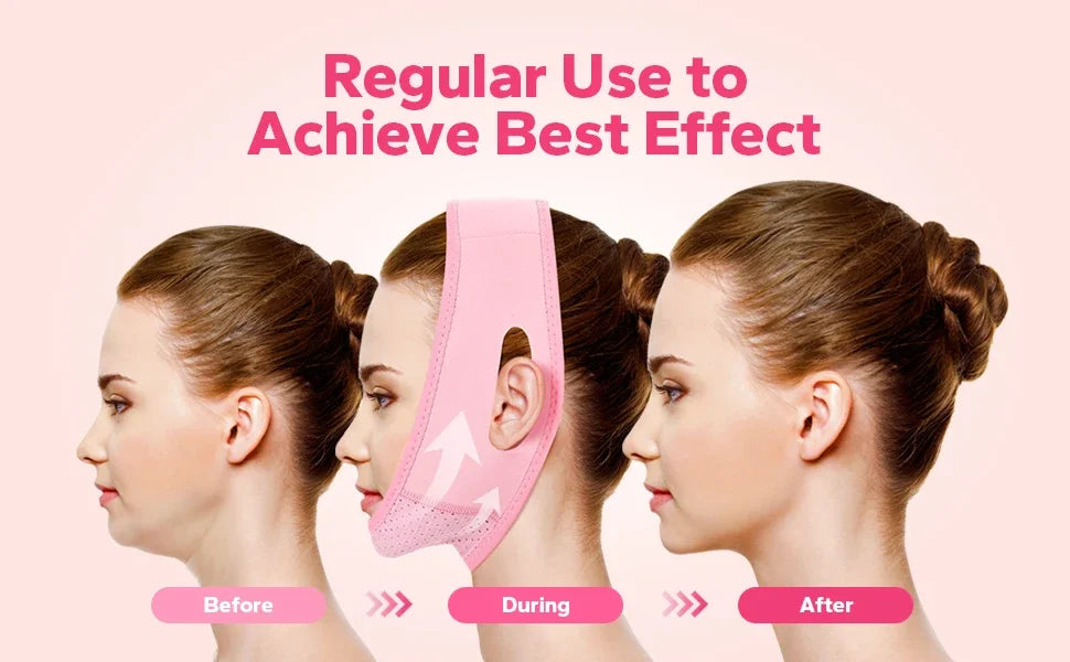 Reusable V Shape Facial Strap For Daily Skin Care Support