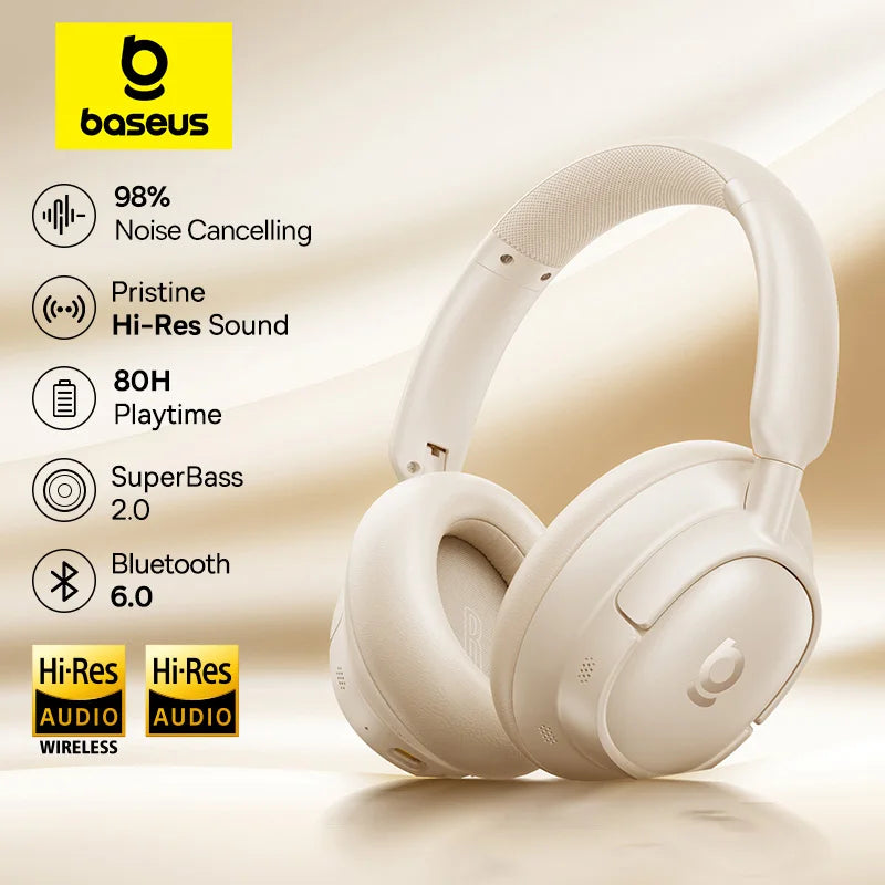 Baseus Wireless Headphones With Active Noise Cancellation And Spatial Audio