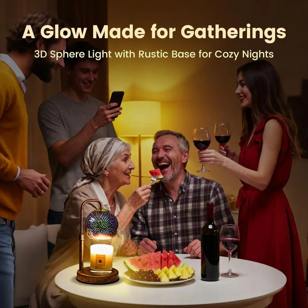 Candle Warmer Lamp With Timer Dimmable Wax Melter 3D Globe