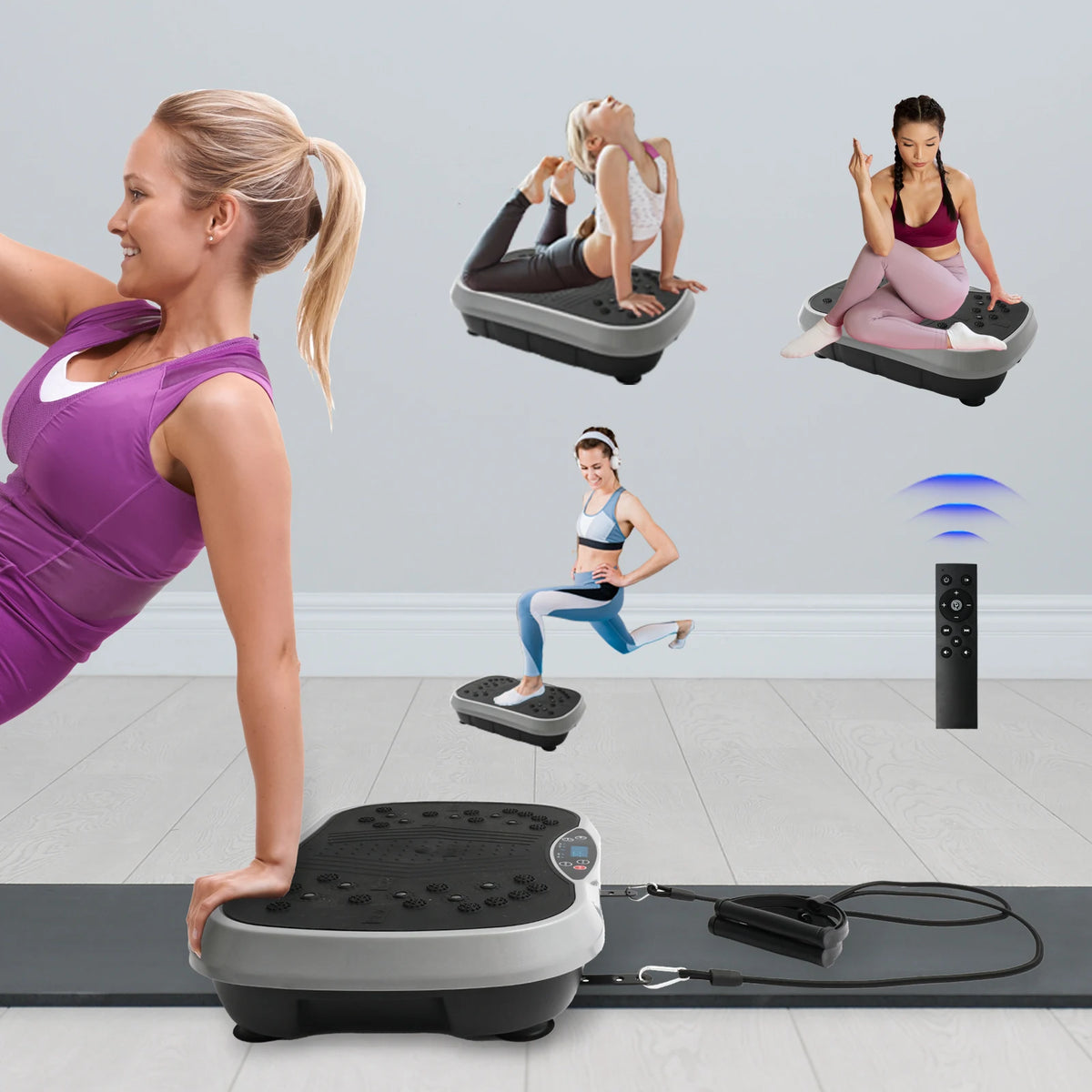 Portable Whole Body Vibration Plate Exercise Machine For Home Gym