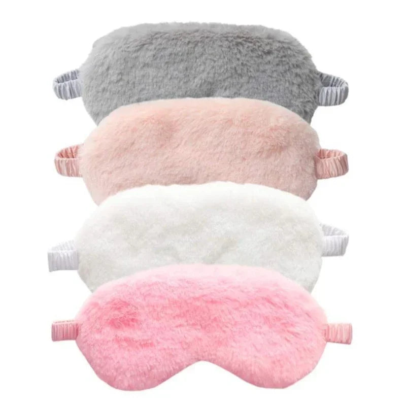 Comfortable Soft Plush Sleeping Eye Mask For Light Blocking