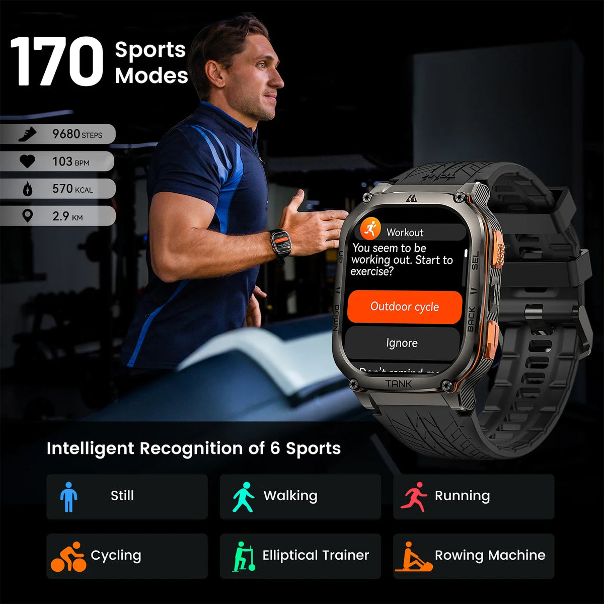 KOSPET TANK M3 Ultra GPS Smartwatch With Health Monitoring