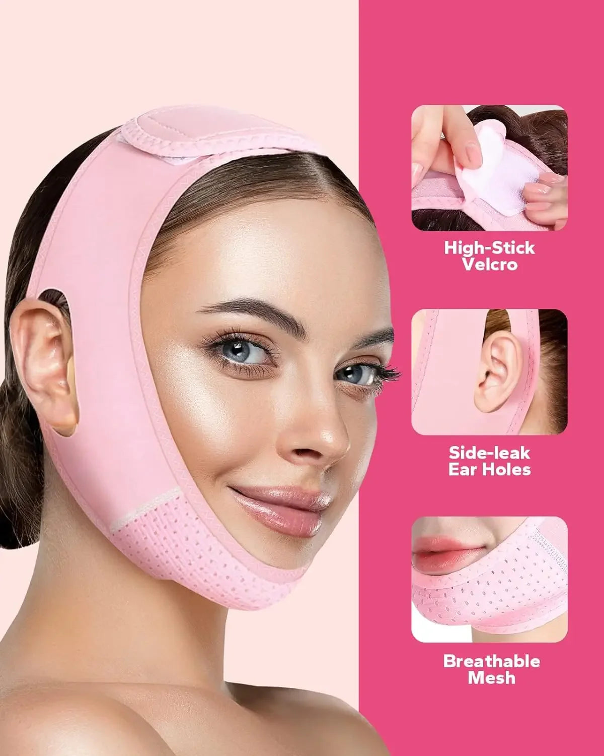Reusable V Shape Facial Strap For Daily Skin Care Support