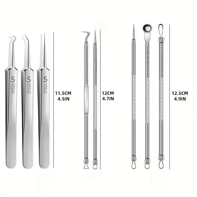 Stainless Steel Acne Extraction Kit For Professional Skincare