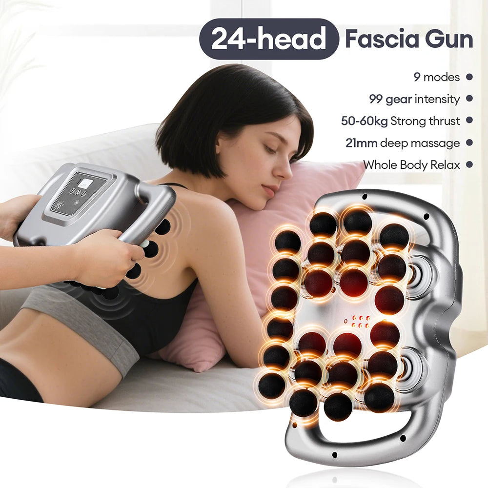 Foreverlily 24 Head High Frequency Body Massage Gun Muscle Therapy