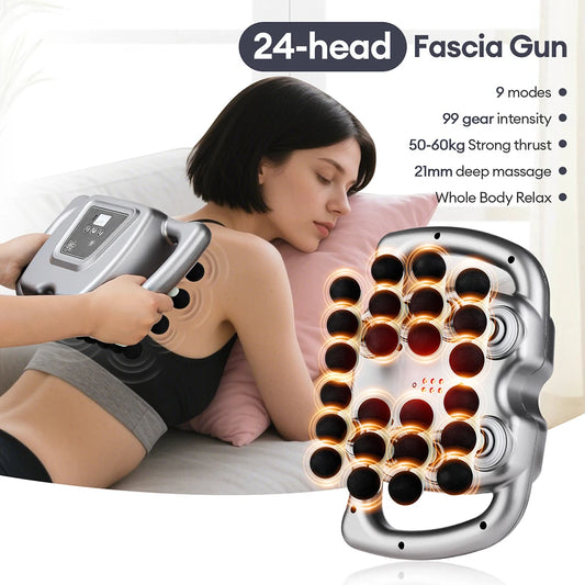 Foreverlily 24 Head High Frequency Body Massage Gun Muscle Therapy