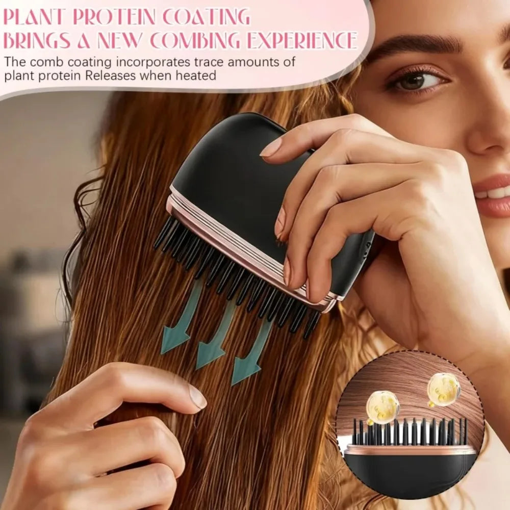 Zimir Mini Rechargeable 3 Speed Portable Hair Straightener Brush